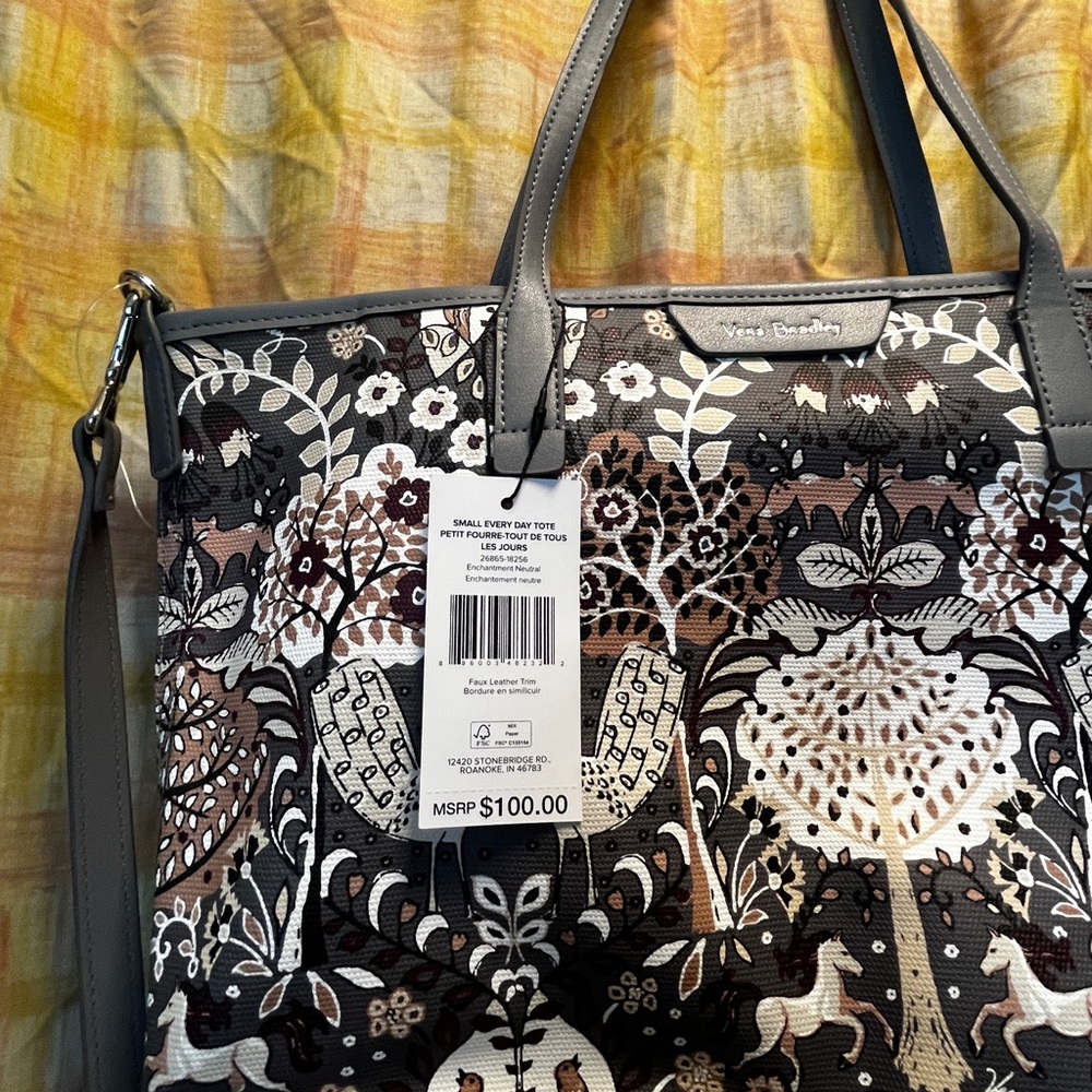 Vera Bradley Black and Brown Floral Tote